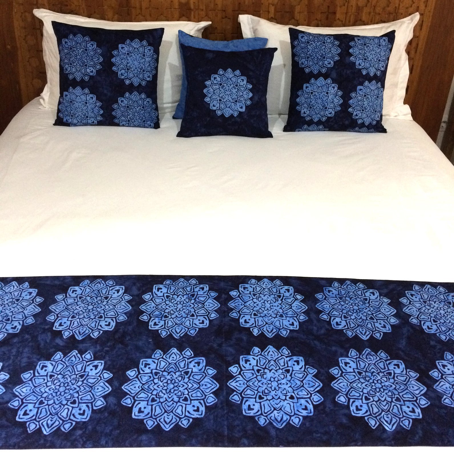 Batik-Bed-Runner-Bloom-Navy-1a batik bed runner bloom navy