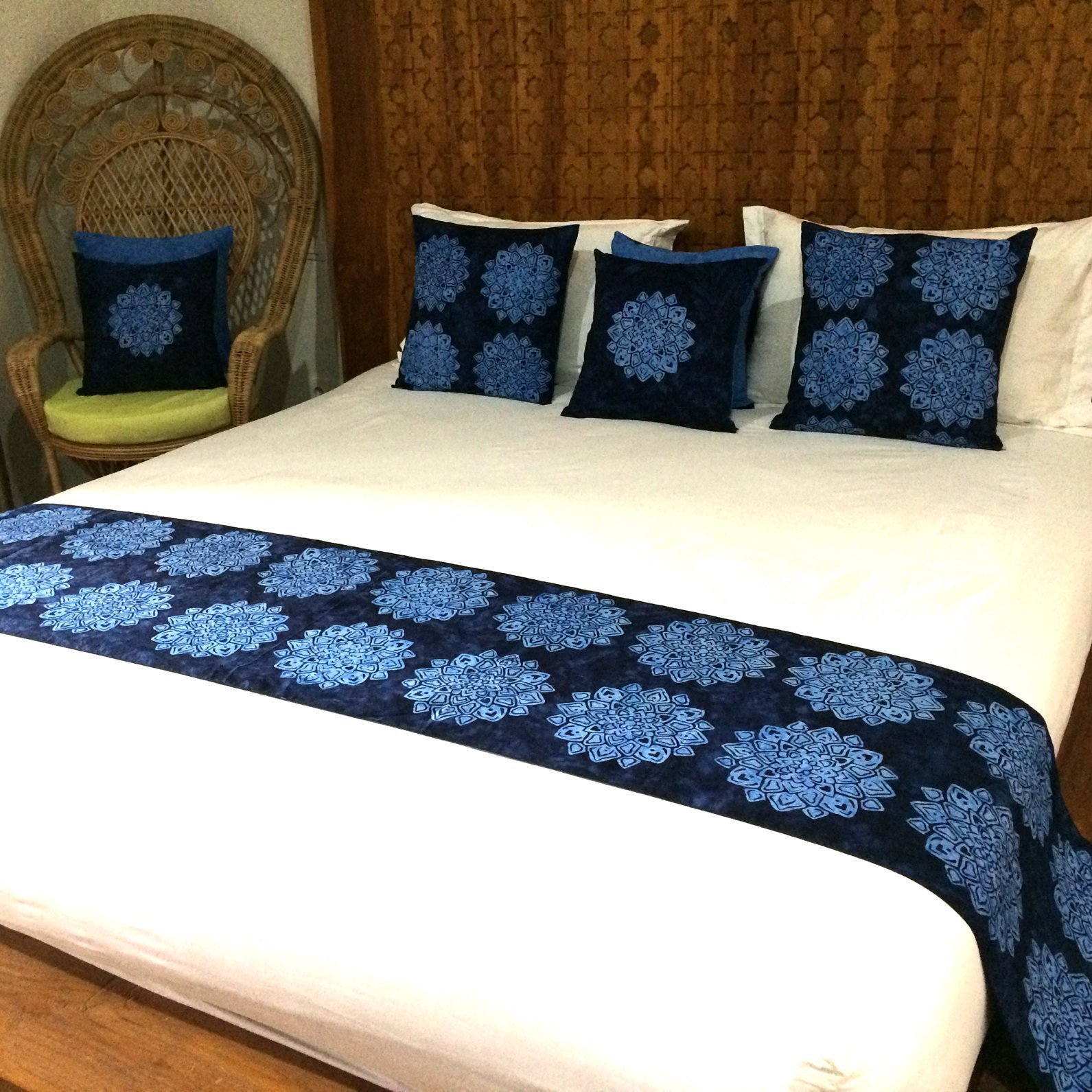 Batik-Bed-Runner-Bloom-Navy-1c batik bed runner bloom navy