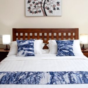batik bed runner nirvana navy