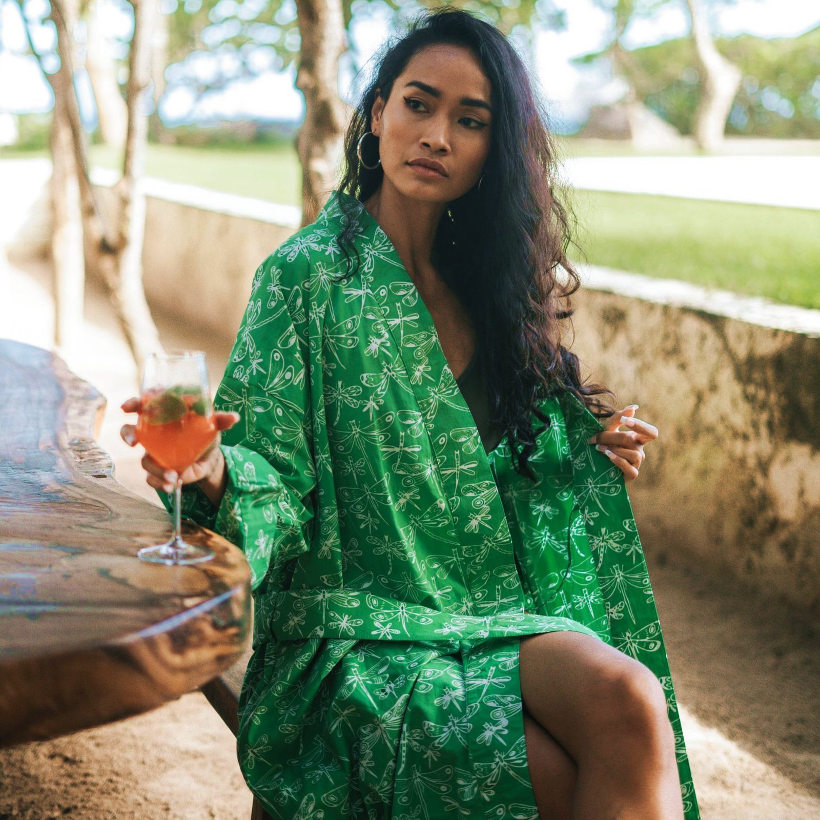 Batik-Robe-Kimono-Capung-Green-1b batik robe kimono capung green