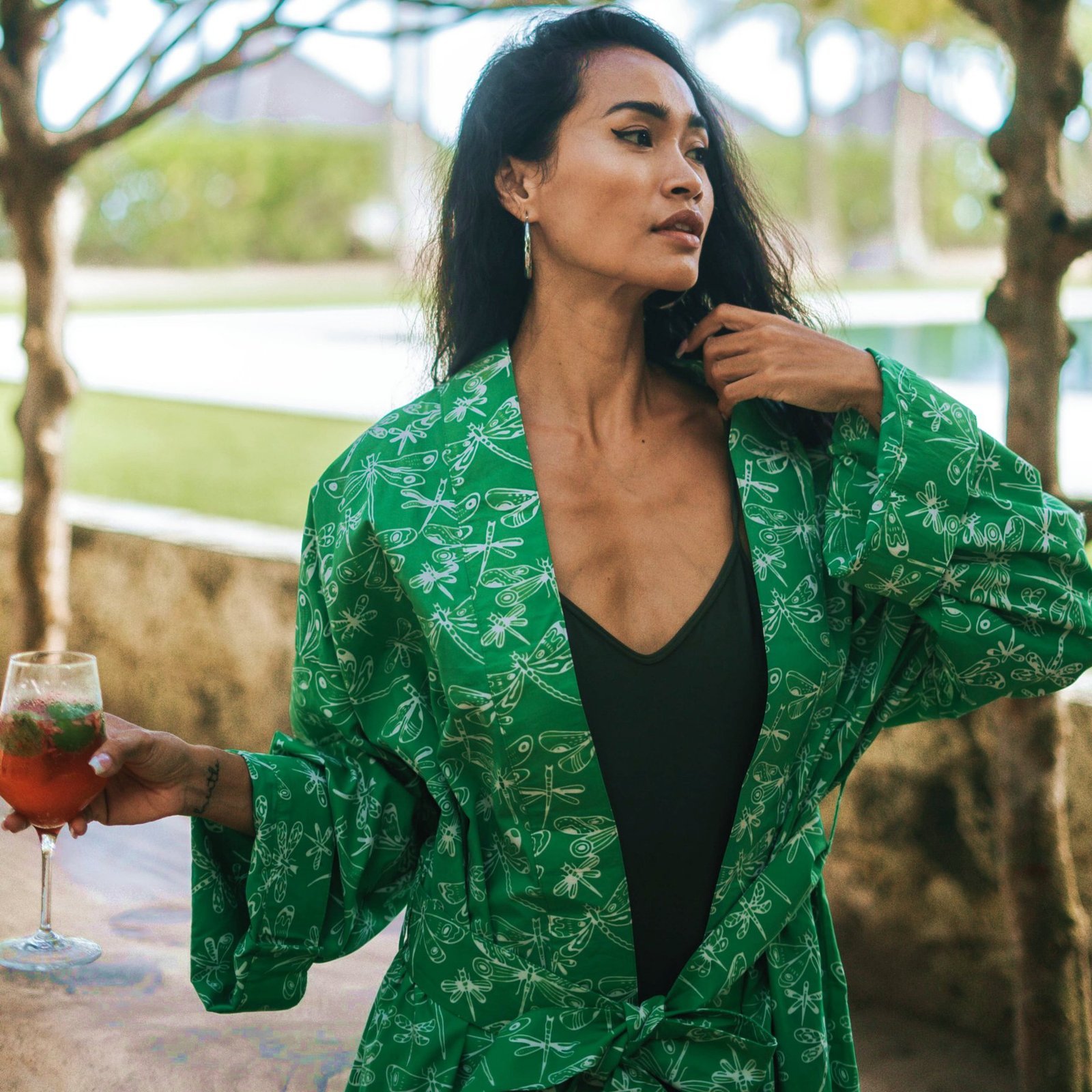 Batik-Robe-Kimono-Capung-Green-1c batik robe kimono capung green