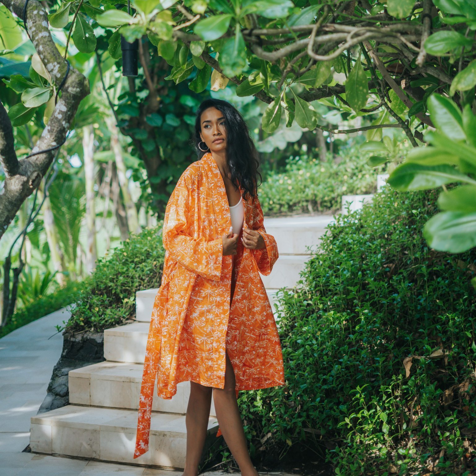 Batik-Robe-Kimono-Capung-Oren-1a batik robe kimono capung oren