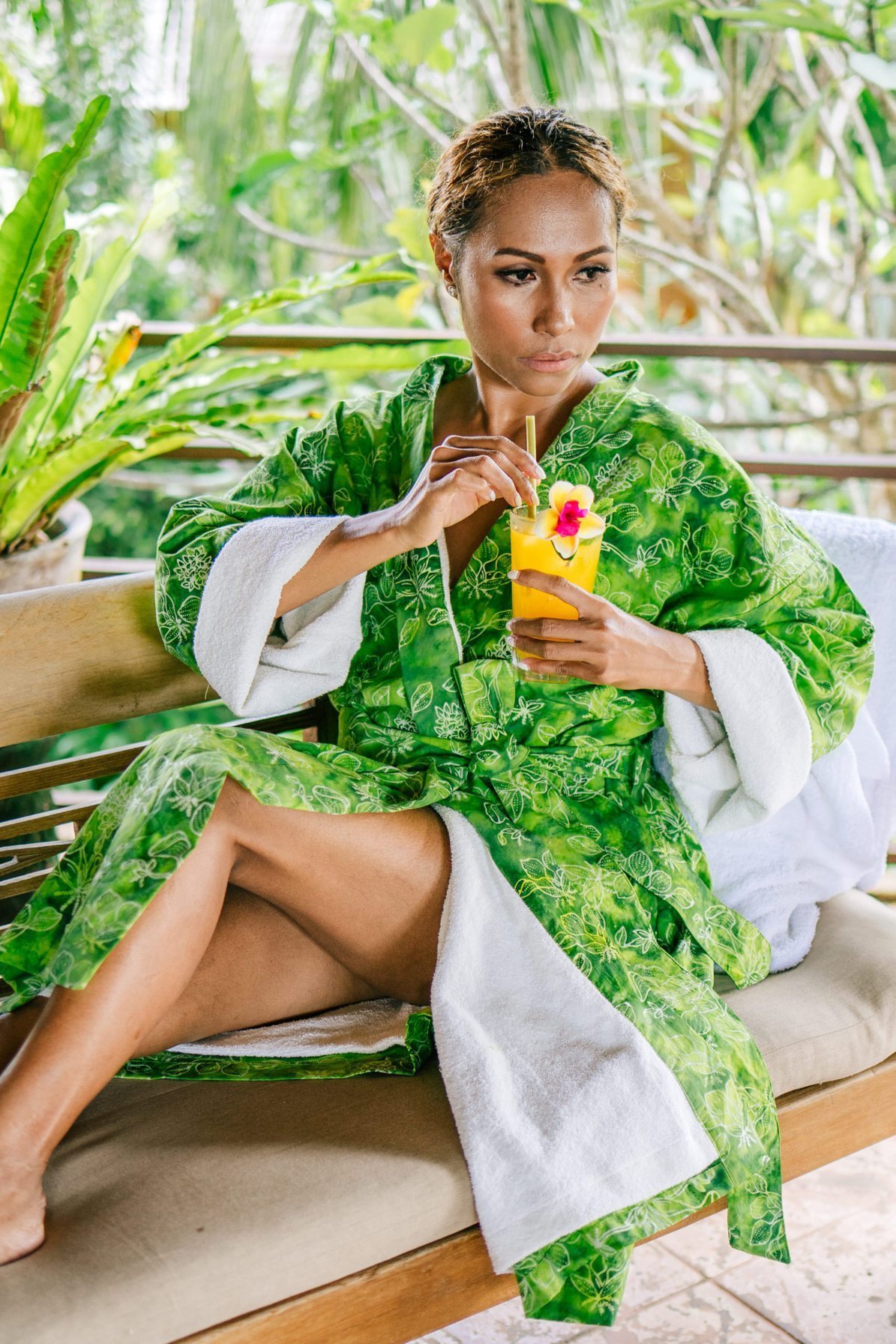 Batik-Robe-Kimono-Green-Hyacinth-2in1-1 batik robe kimono green hyacinth 2in1