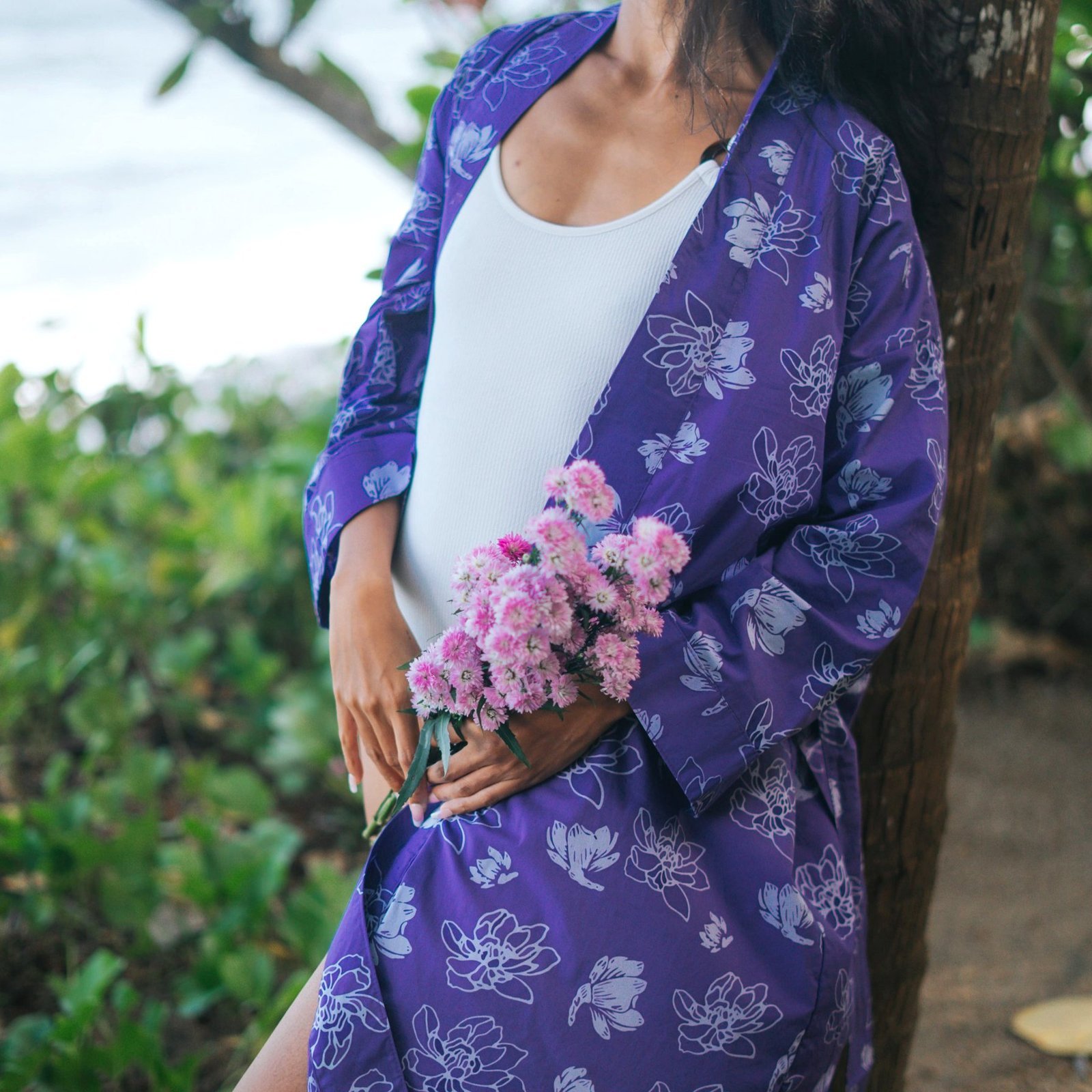 Batik-Robe-Kimono-Magnolia-Purple-1b batik robe kimono magnolia purple