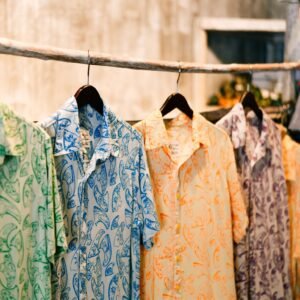 batik shirt surfboard