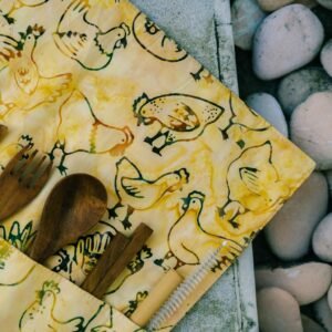 batik utensil wrap ayam kuning